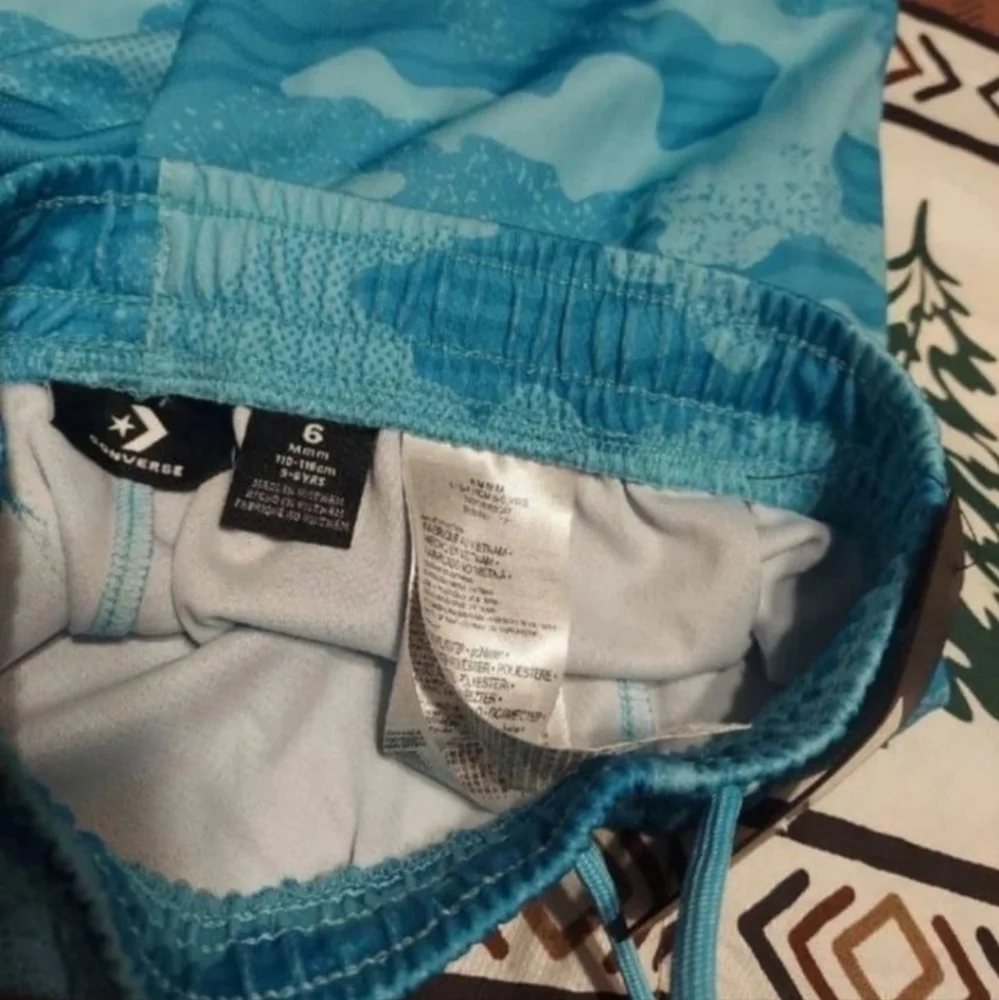 Converse Boys Chuck Mesh Shorts Cyan Blue SZ. 6 OR 7 BNWT SO